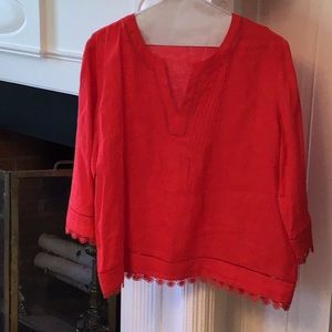 Lauren Ralph Lauren red blouse, size XL